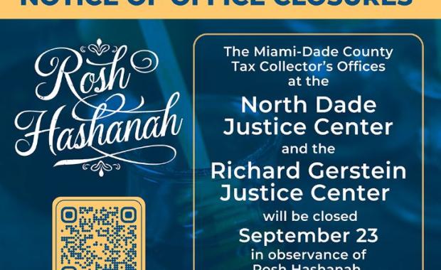 El Recaudador de Impuestos del Condado de Miami-Dade Anuncia Cierres Temporales en Dos Oficinas de la Corte por Rosh Hashaná