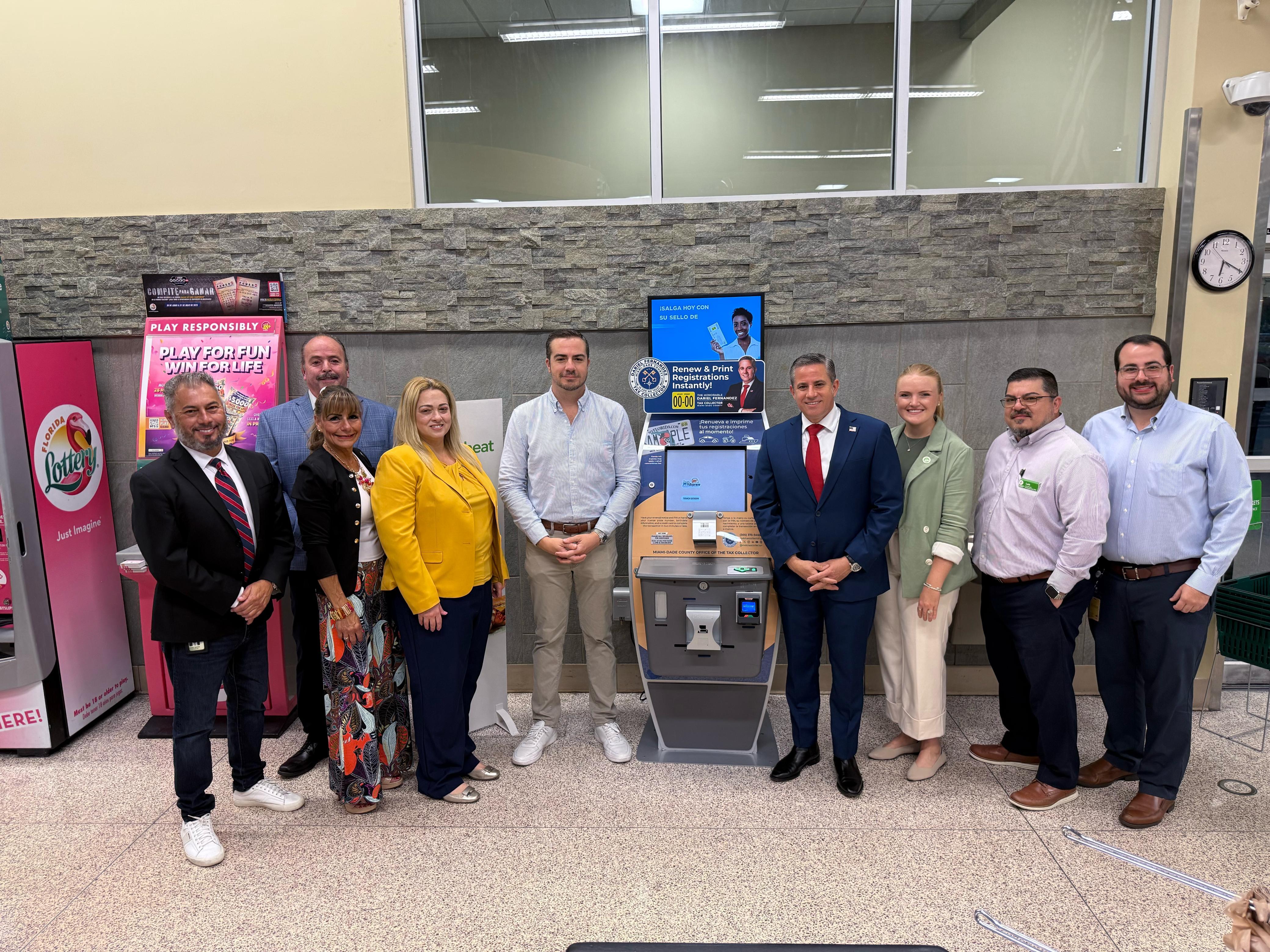 Miami-Dade Tax Collector Officially Unveils Self-Service Kiosks For Vehicle Registration Renewals at Select Publix Locations