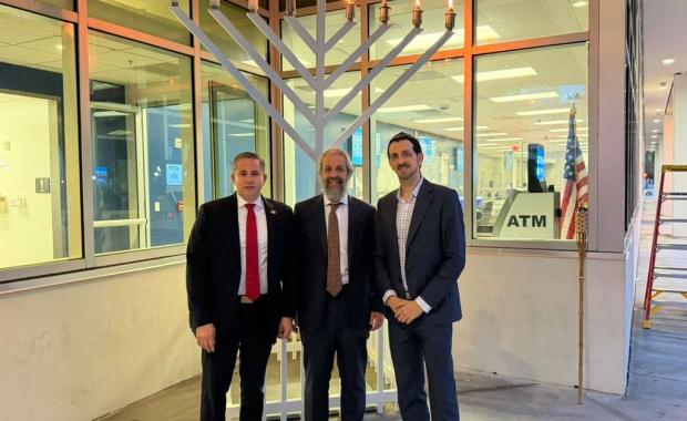 A New Tradition Begins: Miami-Dade Tax Collector Dariel Fernandez Hosts First Menorah Lighting at Downtown Office