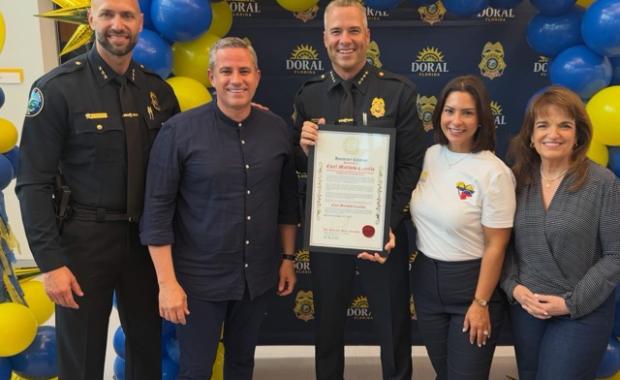 Tax Collector Dariel Fernandez Joins City of Doral in Welcoming New Police Chief Matthew Castillo