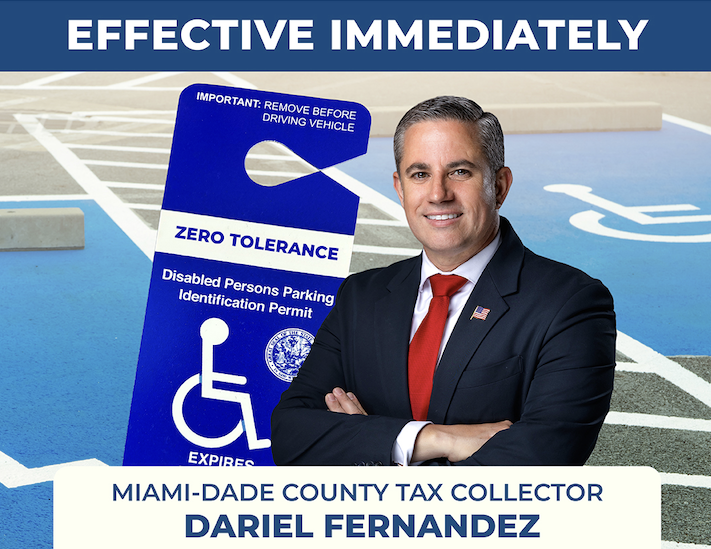 Tax Collector Dariel Fernandez Announces Zero Tolerance Policy, Audit And Enforcement Action Of Every Disabled Parking And Temporary Disabled Parking Permit Application