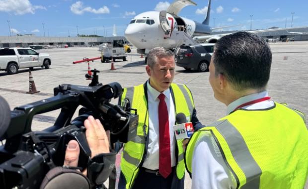 Tax Collector Dariel Fernandez Attends U.S. Department of State Launch of First Humanitarian Assistance Flight to Cuba