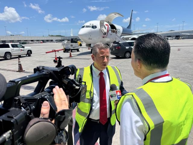 Tax Collector Dariel Fernandez Attends U.S. Department of State Launch of First Humanitarian Assistance Flight to Cuba