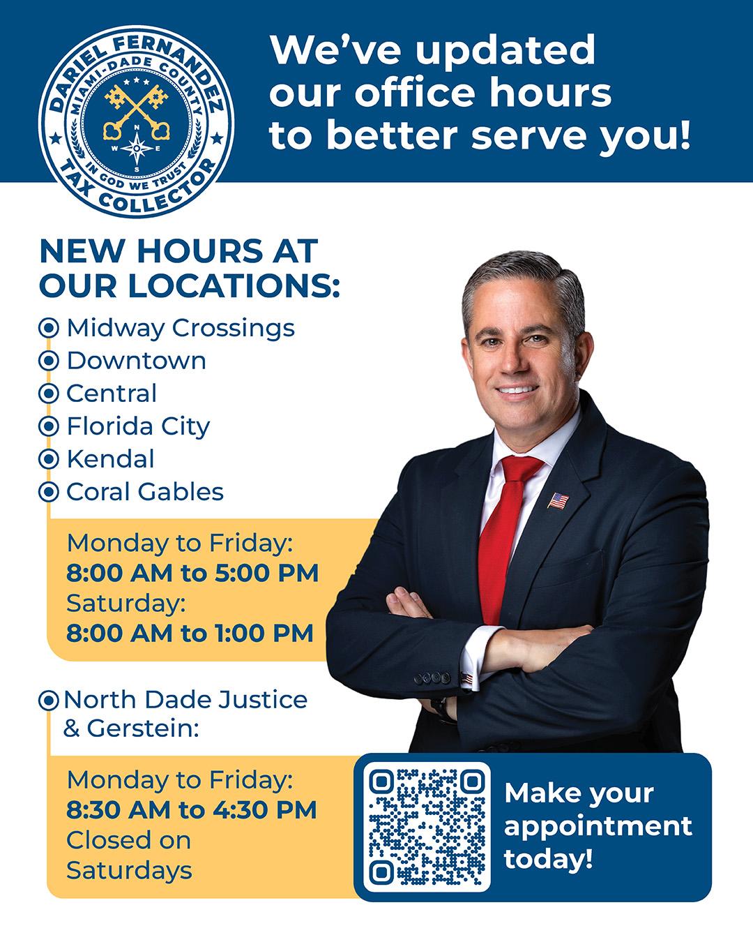 Miami-Dade County Tax Collector’s Office Expands Hours to Better Serve Residents