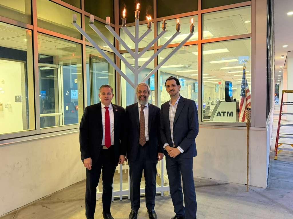 A New Tradition Begins: Miami-Dade Tax Collector Dariel Fernandez Hosts First Menorah Lighting at Downtown Office