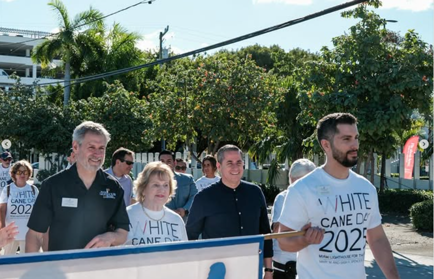Miami-Dade County Tax Collector Dariel Fernandez Serves as Grand Marshal for Miami Lighthouse White Cane Day Walk