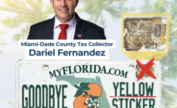 La Calcomanía Amarilla De La Placa En Florida Podría Pasar A La Historia, Y El Recaudador De Impuestos De Miami-Dade Impulsa El Cambio